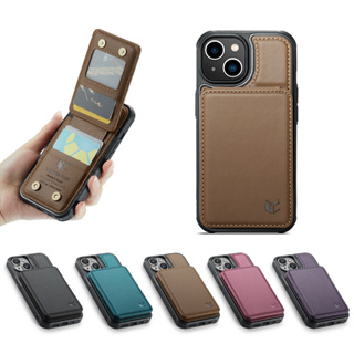 เคสโทรศัพท์, หนัง PU พรีเมี่ยม, Magnetic Case , กระเป๋าสตางค์/ที่ใส่บัตรแบบพกพา, พร้อมช่องใส่การ์ด, นำไปใช้กับ iPhone 15 / i15 Plus / i15 Pro / i15 Pro Max