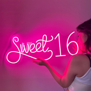 Sweet ป้ายไฟนีออน LED 16 ดวง ของขวัญวันเกิด สําหรับตกแต่งห้องนอนเด็กผู้หญิง