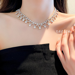 DREJEW สร้อยคอโซ่ จี้ตาข่าย ประดับเพชร สไตล์ยุโรป และอเมริกา…