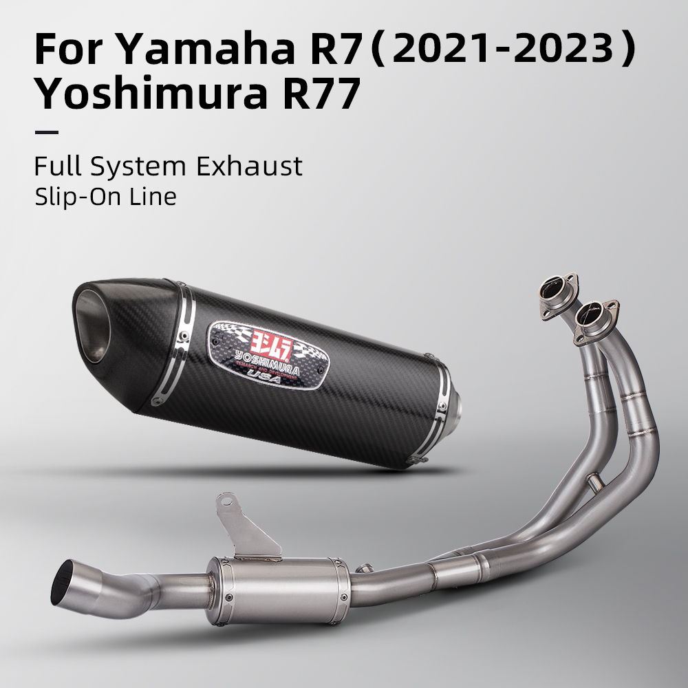 สําหรับ Yamaha R7 ท่อไอเสีย 2021-2023 YZF R7 YZF-R7 yoshimura R77 Racing Line ระบบไอเสียเต็มรูปแบบท่