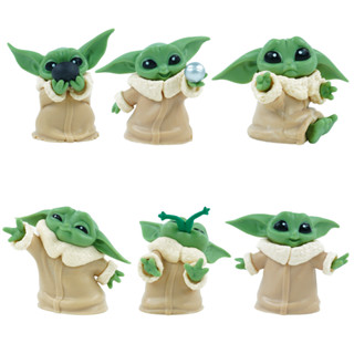 โมเดลฟิกเกอร์ PVC อนิเมะ Star Wars Yoda Baby BBY Dagobah Kawaii Q Version ขนาด 4-6 ซม. ของเล่นสําหรับเด็ก 6 ชิ้น ต่อชุด