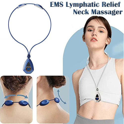 EMS ชีพจรนวดคอเครื่องนวดไฟฟ้าสําหรับไหล่คอบรรเทาอาการปวดความร้อนผ่อนคลายบําบัดน้ําเหลืองปากมดลูกนวด