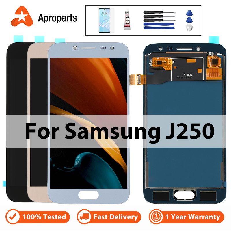 หน้าจอสัมผัส LCD ดิจิไทเซอร์ ทดสอบแล้ว 100% สําหรับ Samsung Galaxy J2 Pro 2018 J250 J250F SM-J250G