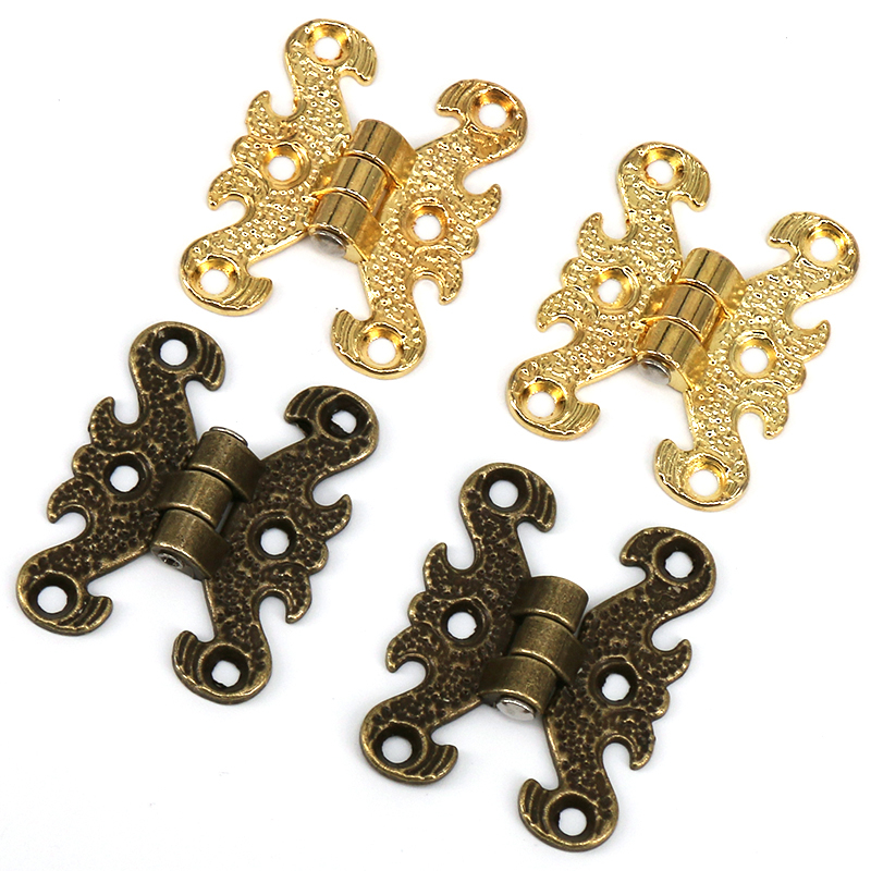 กล่องไม้บานพับ สไตล์วินเทจ สําหรับใส่เครื่องประดับ กล่องไวน์ ตู้กับข้าว 2 ชิ้น