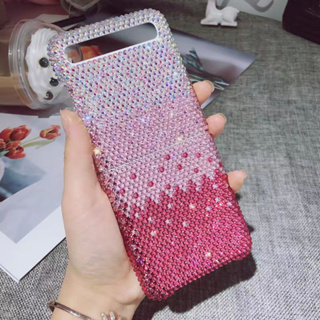 เคสป้องกันโทรศัพท์มือถือ หน้าจอพับได้ ประดับเพชร พลอยเทียม หรูหรา สําหรับ Samsung zflip5 zflip4 zflip3 zfold5 fold4 zfold3 oppo findn2flip findn3flip