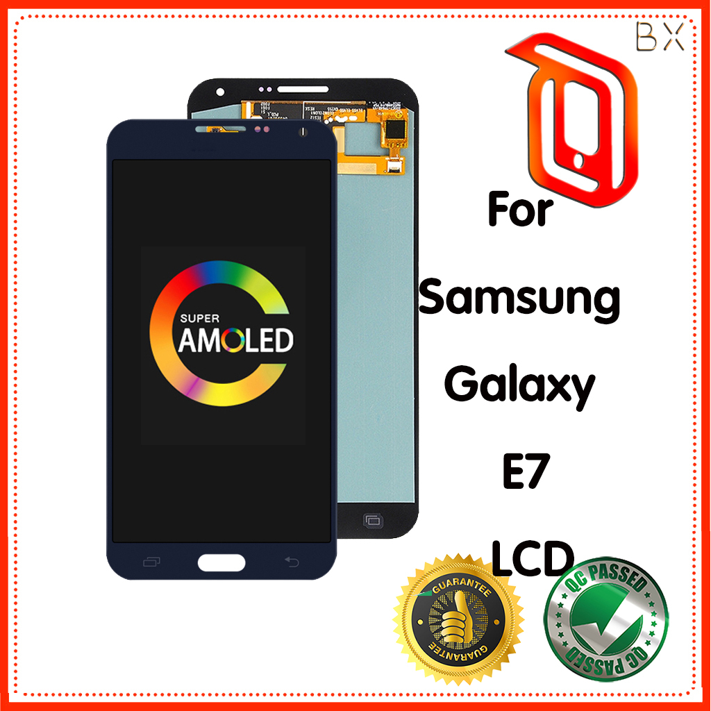 Super AMOLED จอแสดงผล LCD สําหรับ Samsung Galaxy E7 E700 E7000 E7009 E700F E700H E700M จอแสดงผล LCD 