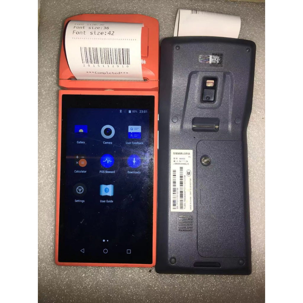 Revised SUNMI SUNMI P1 มือสอง พร้อม V1S Android 6.1 System POS TERMINAL