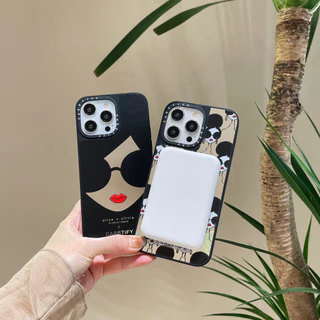 Alice + olivia CT Specular surface Magnetic Case cover เข้ากันได้กับ iphone12 13 14 15 16 17 plus promax เคสป้องกัน