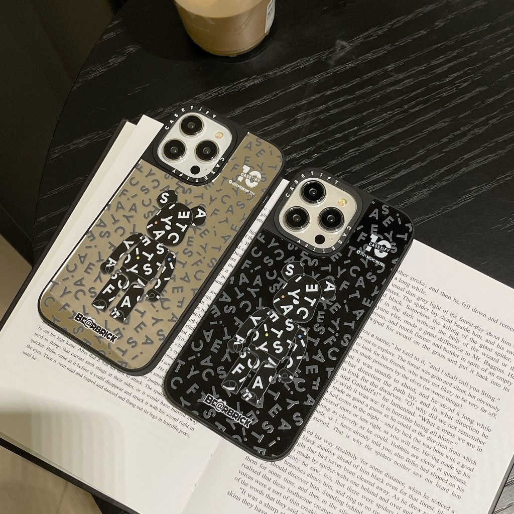 Bearbrick CT Specular surface Magnetic case cover เข้ากันได้กับ iphone11 12 13 14 15 16 plus promax เคสป้องกัน