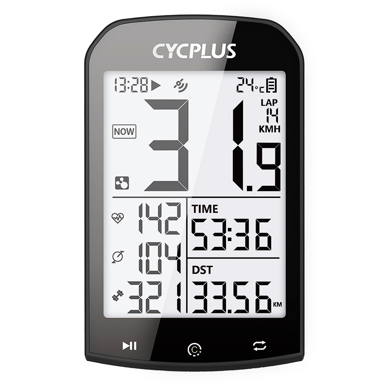 CYCPLUS M1 GPS จักรยานคอมพิวเตอร์ขี่จักรยาน Speedometer เครื่องวัดระยะทางกันน้ําบลูทูธ 5.0 ANT + สํา