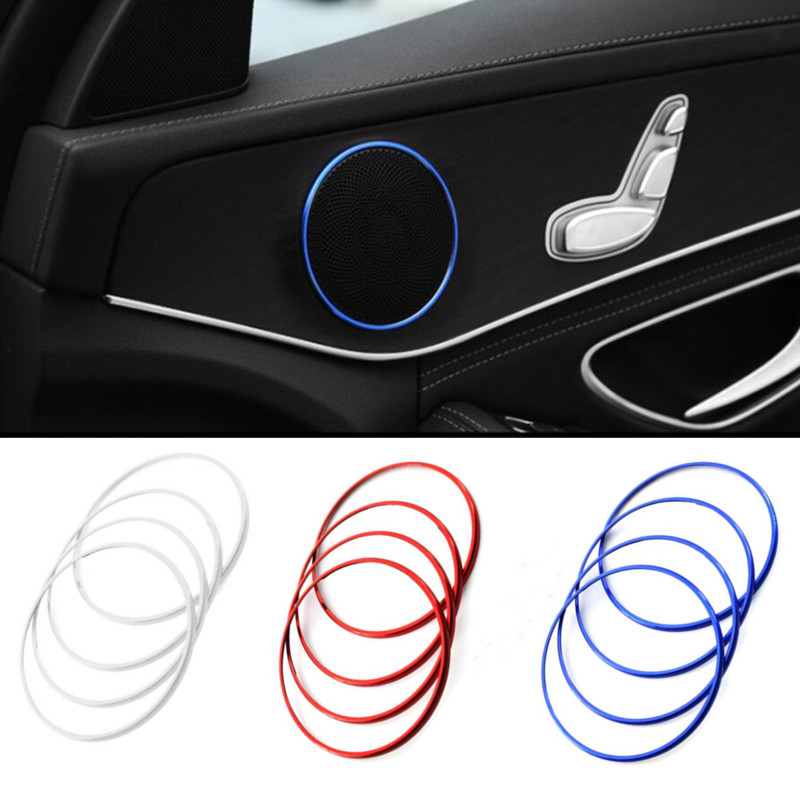 ฝาครอบลําโพงเครื่องเสียงรถยนต์ อะลูมิเนียมอัลลอย อุปกรณ์เสริม สําหรับ Mercedes-Benz C E GLC class W205 W213 X253