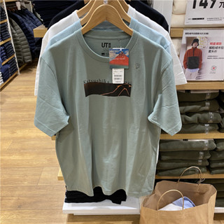 Uniqlo เสื้อยืด คอกลม พิมพ์ลาย แฟชั่นสําหรับผู้ชาย และผู้หญิง