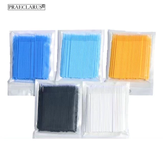 Paeclarus 100 ชิ้นทิ้งสําลีเครื่องมือต่อขนตามาสคาร่า applicator แปรงขนตาขยายแต่งหน้า applicator ลบเครื่องมือ