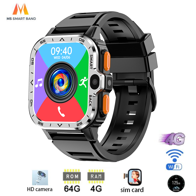 นาฬิกาข้อมือสมาร์ทวอทช์ พร้อมกล้อง HD 2G 4G ซิมการ์ด 64GB แรม 16GB NFC GPS WiFi กันน้ํา สําหรับผู้ชาย และผู้หญิง 2023