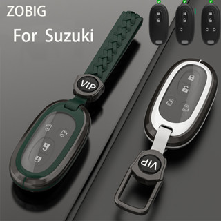 Zobig เคสกุญแจรีโมตรถยนต์ โลหะผสมสังกะสี สําหรับ SUZUKI Swift SX4S Cross escuded DA17W MH34 MK21 SX4 MJ23 solio ma36s