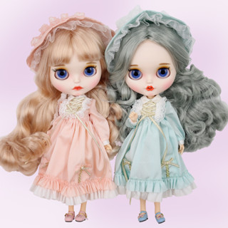 blythe doll clothes เสื้อผ้าตุ๊กตาบลายธ์pink dress fit for blythe licca