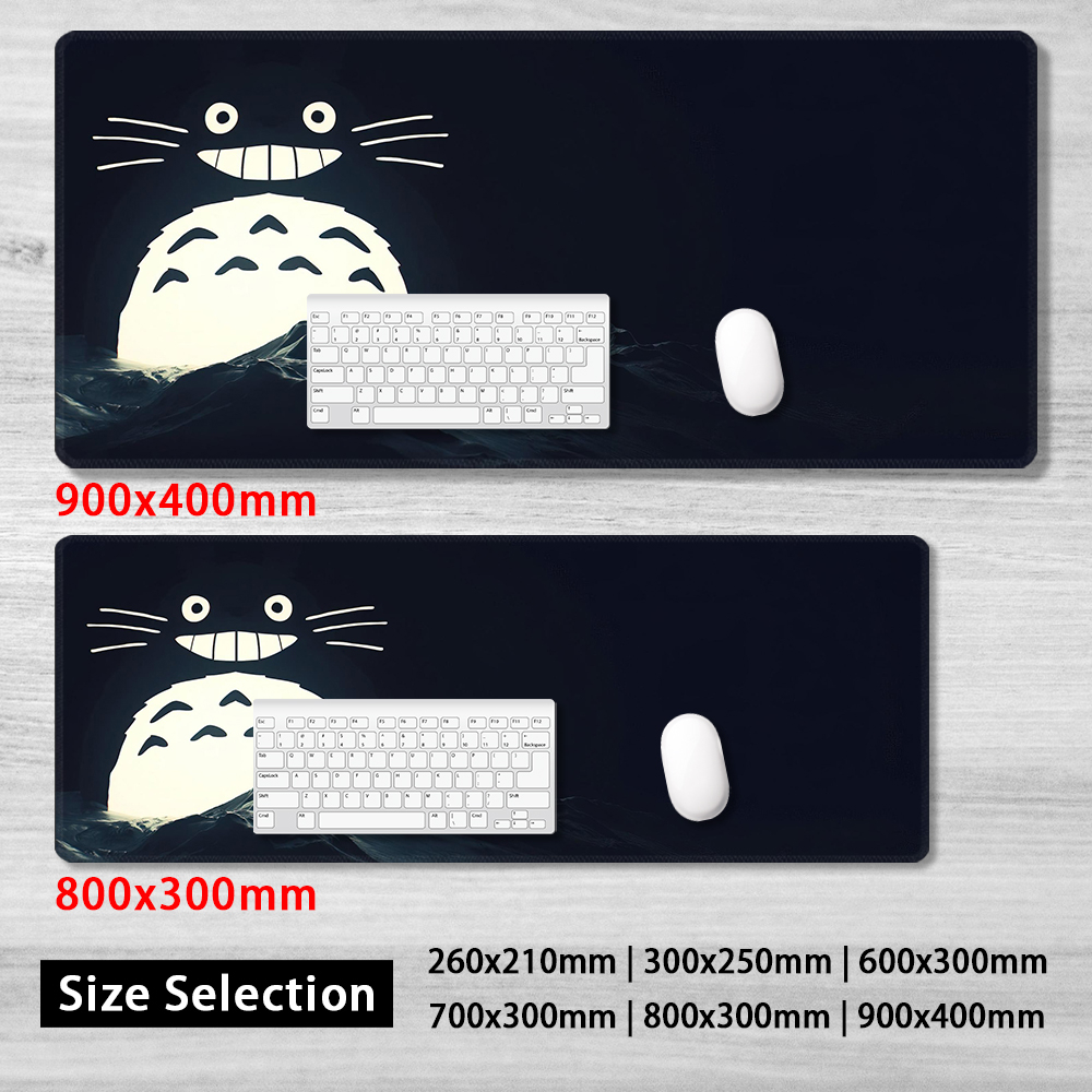 แผ่นรองเมาส์ ลายการ์ตูน Totoro | แผ่นรองเมาส์เล่นเกม แบบขยาย | รองเท้ากันลื่น กันน้ํา | แผ่นรองเมาส์ ขนาดใหญ่ | 900x400 มม | ผ้าปูโต๊ะ
