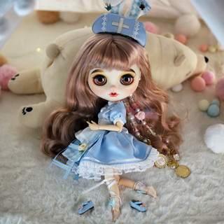 D DBS Little Ragdoll ชุดเสื้อผ้าพยาบาล สีชมพู สีฟ้า 19 ข้อต่อ ob24 สําหรับเด็ก