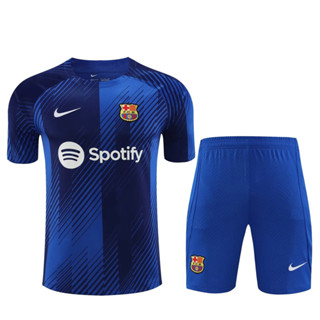 เสื้อกีฬาแขนสั้น ลายทีมชาติฟุตบอล Barcelona 2023-24 ชุดเหย้า