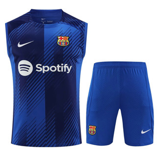 เสื้อกีฬาแขนสั้น ลายทีมชาติฟุตบอล Barcelona 2023-24 ชุดเหย้า