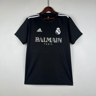 เสื้อกีฬาแขนสั้น ลายทีมฟุตบอล Real Madrid 2023-24 ชุดเหย้า