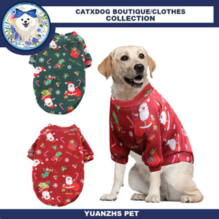 【Yuanzhs Pet】ชุดเสื้อผ้า ลายซานตาคลอส คริสต์มาส สําหรับสัตว์เลี้ยง สุนัข แมว ลูกแมว ลูกสุนัข ขนาดเล็ก สําหรับ Bichon Frise