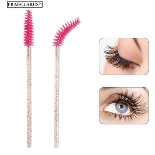 Praeclarus 50 ชิ้น/เซ็ตแปรงขนตาหัวนุ่มสําหรับขนตาคิ้วคริสตัลมาสคาร่า Applicator มาสคาร่า Wand หวี Micro-Brushes แปรงแต่งหน้าเครื่องมือ