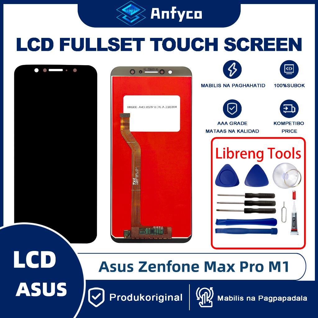 Asus Zenfone Max Pro M1/Asus Zenfone Max Pro M2/Asus Zenfone Max M2 ชุดหน้าจอสัมผัส LCD พร้อมเครื่องมือซ่อมแซมฟรี