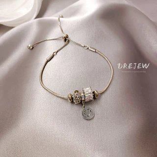 DREJEW แฟชั่นเกาหลี เพชร สตั๊ด เล็ก เอว หัวใจ ปรับได้ สร้อยข้อมือ ผู้หญิง อินเทรนด์ เรียบง่าย อินเทรนด์ เครื่องประดับมือ ที่ไม่ซ้ําใคร