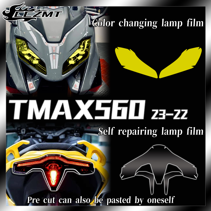 ฟิล์มสติกเกอร์ TPU ใส ติดไฟหน้า อุปกรณ์เสริม สําหรับ Yamaha TMAX560 2022-2023