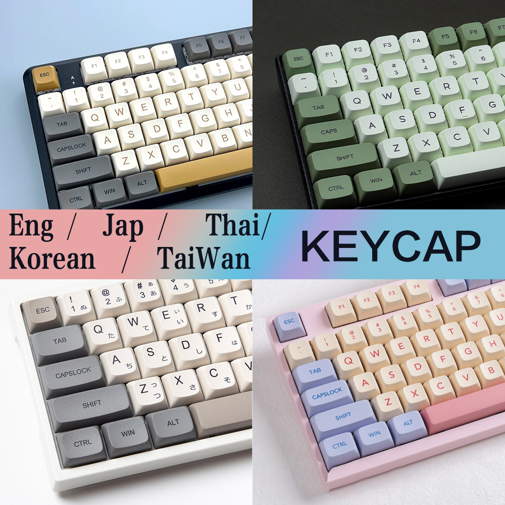 ภาษาอังกฤษ/ไทย/ญี่ปุ่น/ไต้หวัน/ปุ่มกดแบบอักษรภาษาเกาหลี XDA Profile PBT Dye Sub