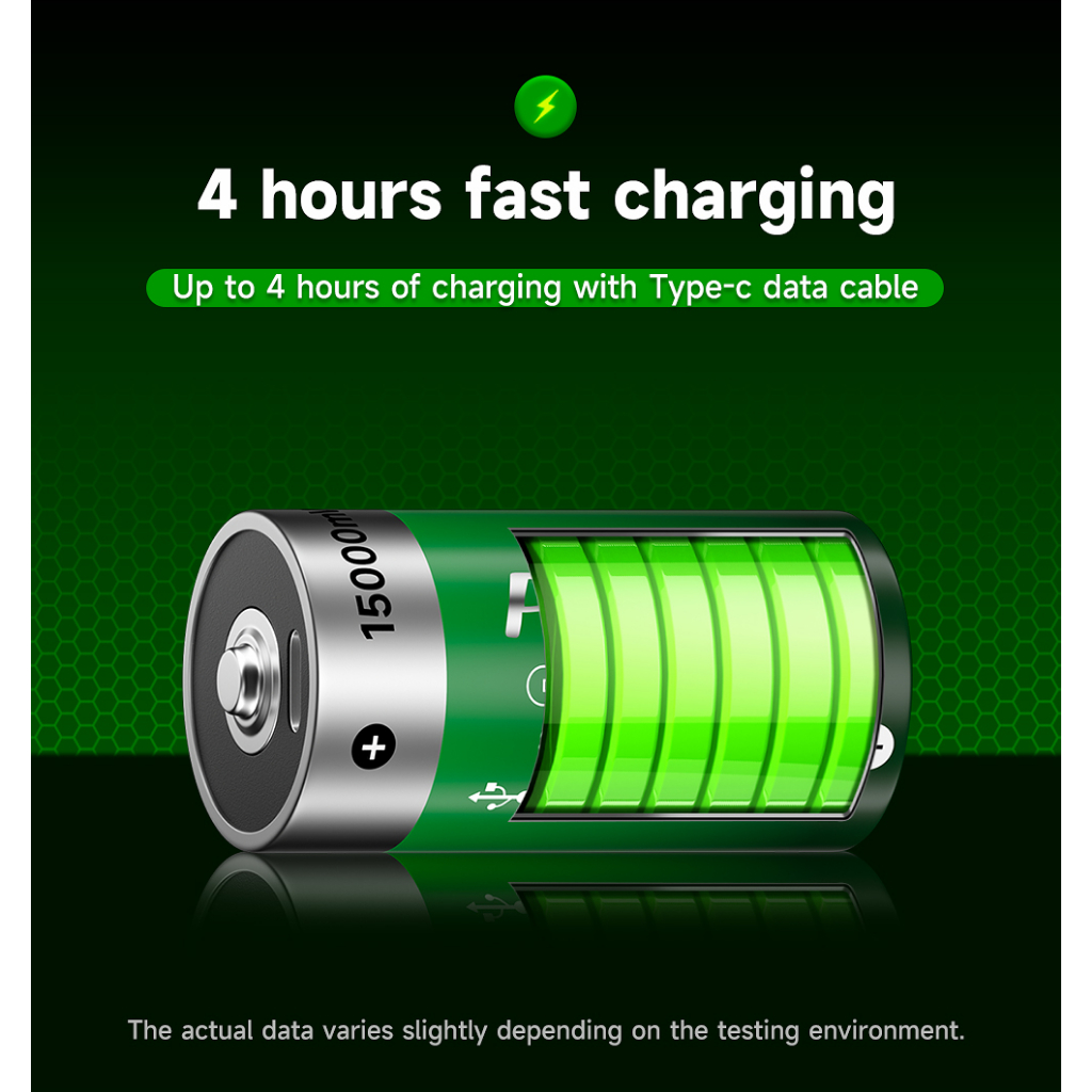 Palo แบตเตอรี่ลิเธียมไอออน ชาร์จ USB Size D ขนาด 15000mWh 1.5V ถ่านชาร์จ - รูปที่ 4