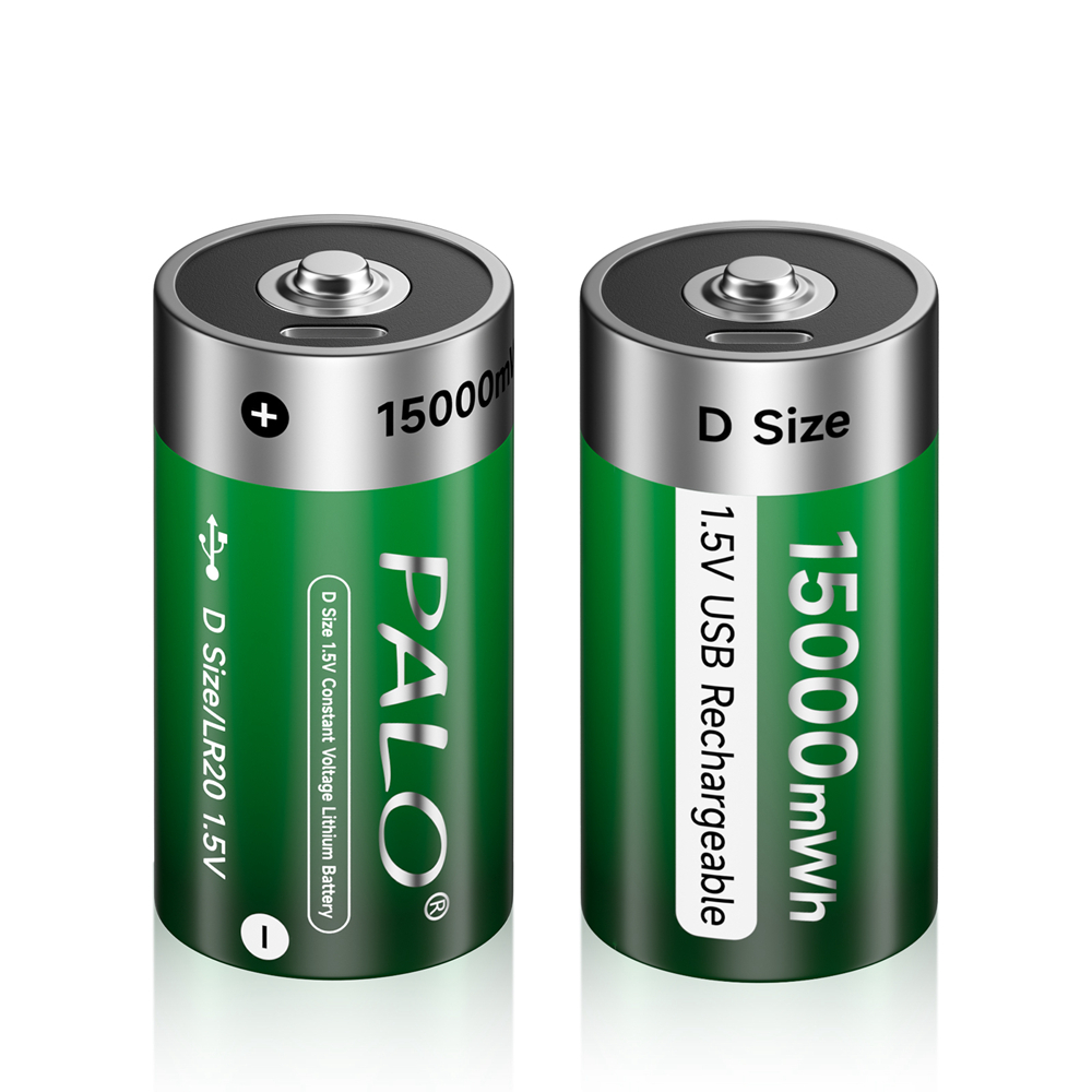 Palo แบตเตอรี่ลิเธียมไอออน ชาร์จ USB Size D ขนาด 15000mWh 1.5V ถ่านชาร์จ - รูปที่ 2