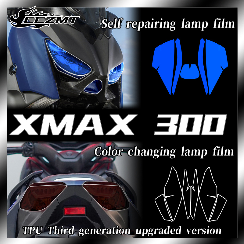 ฟิล์มติดไฟหน้ารถยนต์ สีดํา สําหรับ YAMAHA XMAX300 X-MAX 300 2017-2022