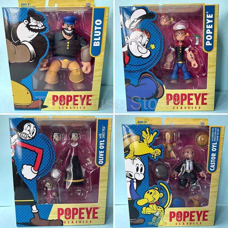 โมเดลฟิกเกอร์ Popeye Castor Oyl Youtooz Bluto Poopdeck Pappy Popeye ของเล่นสําหรับเด็ก