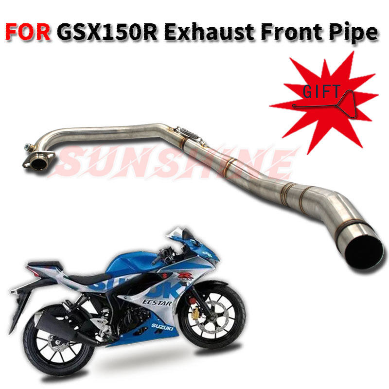 สําหรับ Suzuki GSX150R GSX-R150 GSXR150 รถจักรยานยนต์ท่อไอเสียด้านหน้าท่อ Motorcross Slip บนการปรับเ