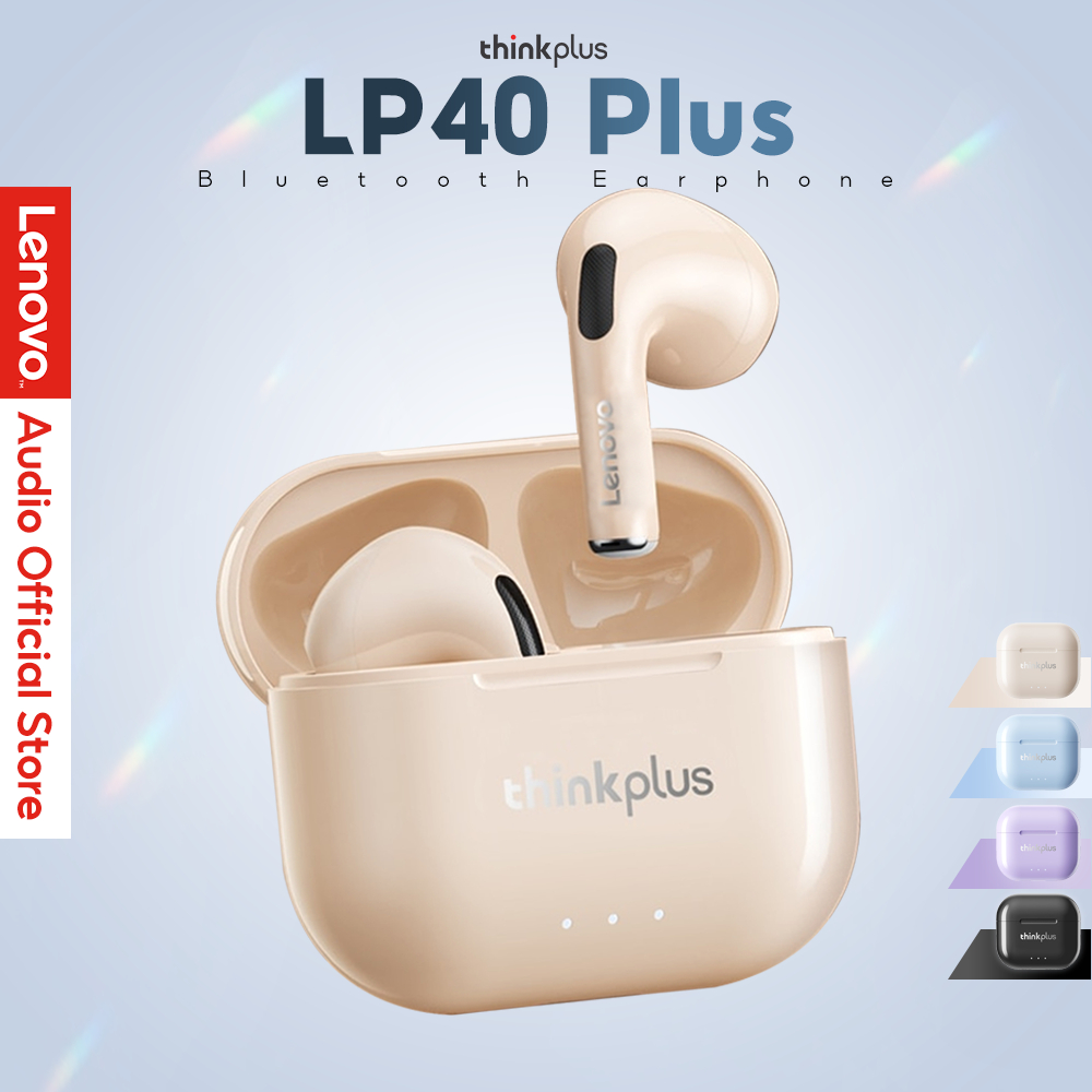 Lenovo LP40 Plus LP40 Ⅱ หูฟังบลูทูธ True Wireless หูฟังบลูทูธไร้สาย พร้อมไมค์ Earbuds HD Stereo Low Latency Sports Gaming with Mic หูฟังบลูทูธมีไมค์ Bluetooth 5.3
