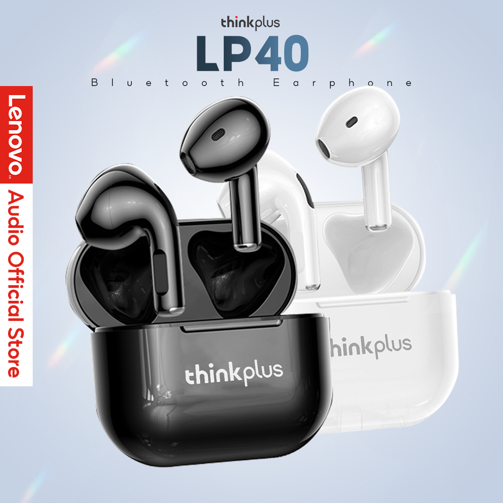 Lenovo LP40 PRO และ LP40 LP40S IPX5 หูฟังไร้สาย บลูทูธ 5.1 HD สเตอริโอ ความล่าช้าต่ํา เล่นเกม พร้อมไมโครโฟน เพลง