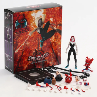 ของเล่นฟิกเกอร์ SpiderMan Into The Spider-Verse Spider Gwen SV-Action Box ขนาด 5.3 นิ้ว