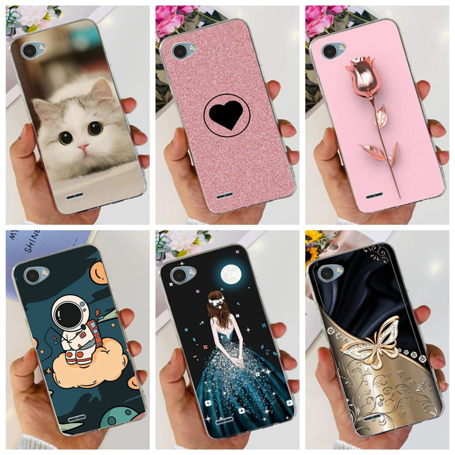 Lg q6 / Lg q6 Plus Alpha เคส ใหม่ 2023 การออกแบบ TPU มนุษย์อวกาศ เพ้นท์ลายหัวใจ สําหรับ Lg q6 Q 6 Pl