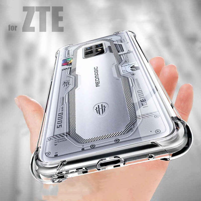 Air-bag Case for ZTE Nubia Red Magic 9 8S 8 7S 7 Pro 6 6S 6R 5G 5S Cover Transparent Soft Flexible TPU Anti-knock Shell