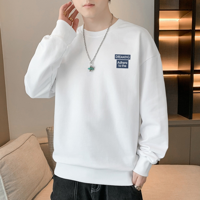 [ตัวเลือกหลายสี] ใหม่ เสื้อยืดลําลอง แขนยาว คอกลม แบบสวมหัว สไตล์เกาหลี ฤดูใบไม้ร่วง สําหรับผู้ชาย