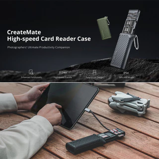 【ร้านค้าอย่างเป็นทางการ】PGYTECH ตัวอ่านการ์ดแบบหลายฟังก์ชัน Type-c ถือถ่ายข้อมูล USB3.1 ความเร็วสูง SD/TF สำหรับ DJI POCKET 3 โทรศัพท์/คอมพิวเตอร์/กล้อง แฟลชยูนิเวอร์แซล