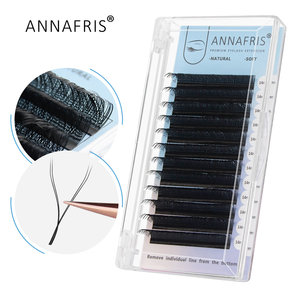 Annafris YY ขนตาปลอม แบบนิ่ม ดูเป็นธรรมชาติ สีดํา สไตล์บราซิล