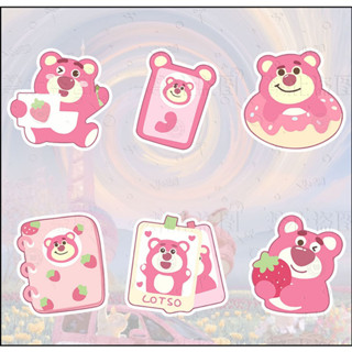 คลิปหนีบโฟลเดอร์อะคริลิค ลายการ์ตูนอนิเมะ Toy Story Strawberry Bear น่ารัก สองด้าน สําหรับสํานักงาน