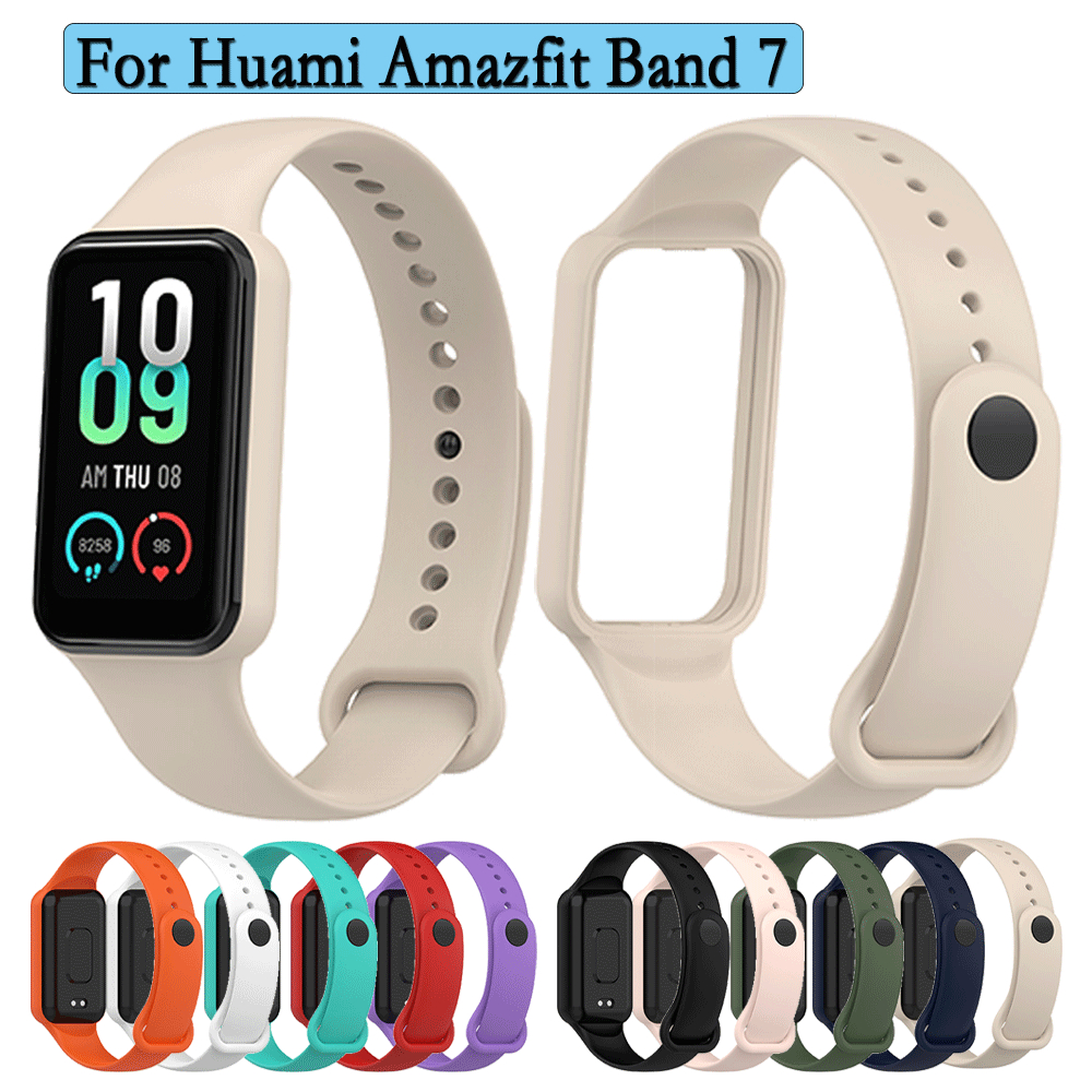 2 In 1 สายนาฬิกาข้อมือซิลิโคน คุณภาพสูง สําหรับ Huami Amazfit Band 7
