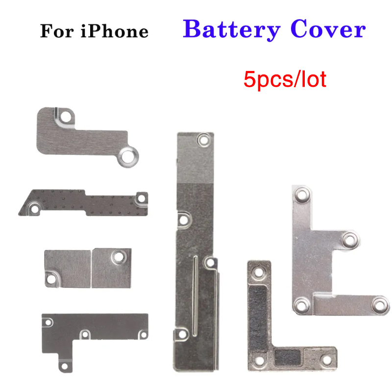 ตัวยึดแบตเตอรี่ แบบโลหะ สําหรับ iPhone 5 5S SE 6 6S 7 8 Plus X XR XS 11 12 Pro Max Mini 5 ชิ้น