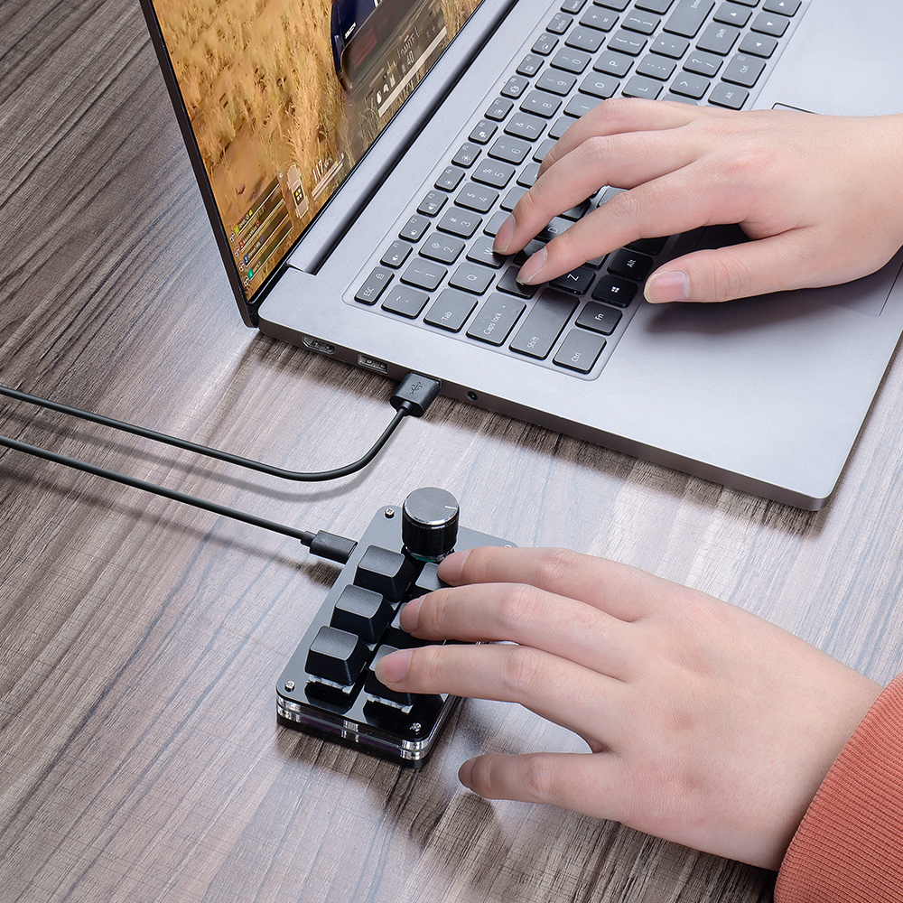ปุ่มกดคีย์บอร์ด มาโคร RGB 3 คีย์ ขนาดเล็ก สําหรับเล่นเกม