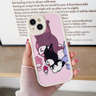 เคสโทรศัพท์มือถือ ป้องกันกระแทก ลายการ์ตูนคุโรมิน่ารัก สําหรับ iPhone 15 14 13 12 11 X 8 7P 6