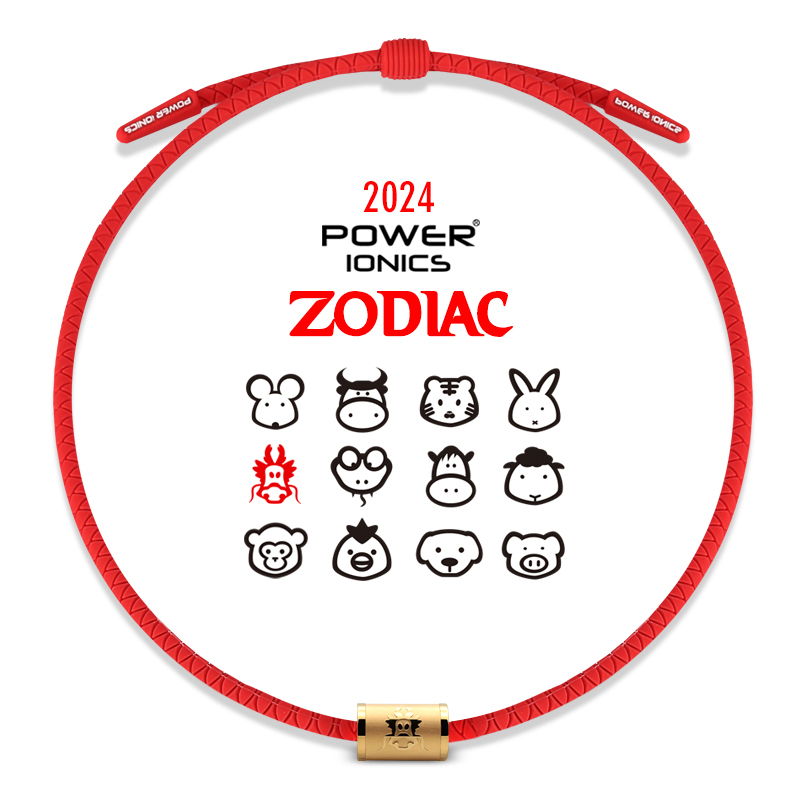 【FDA Registration】สร้อยคอแฟชั่น ลายราศีมังกร Power Ionics K-Gold 12 Lucky Zodiac 2024 กันน้ํา สําหรั